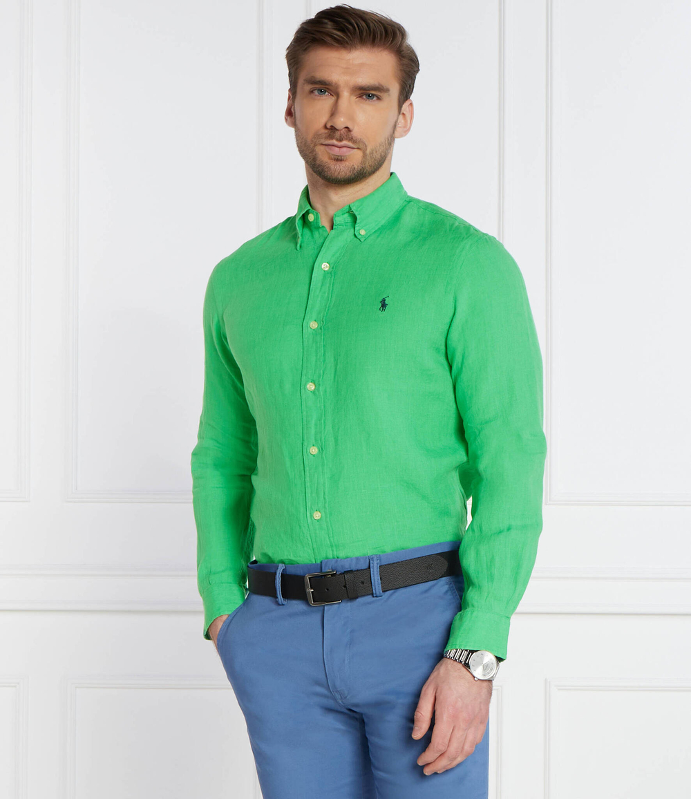 льняная рубашка POLO RALPH LAUREN - зеленый(710794141)