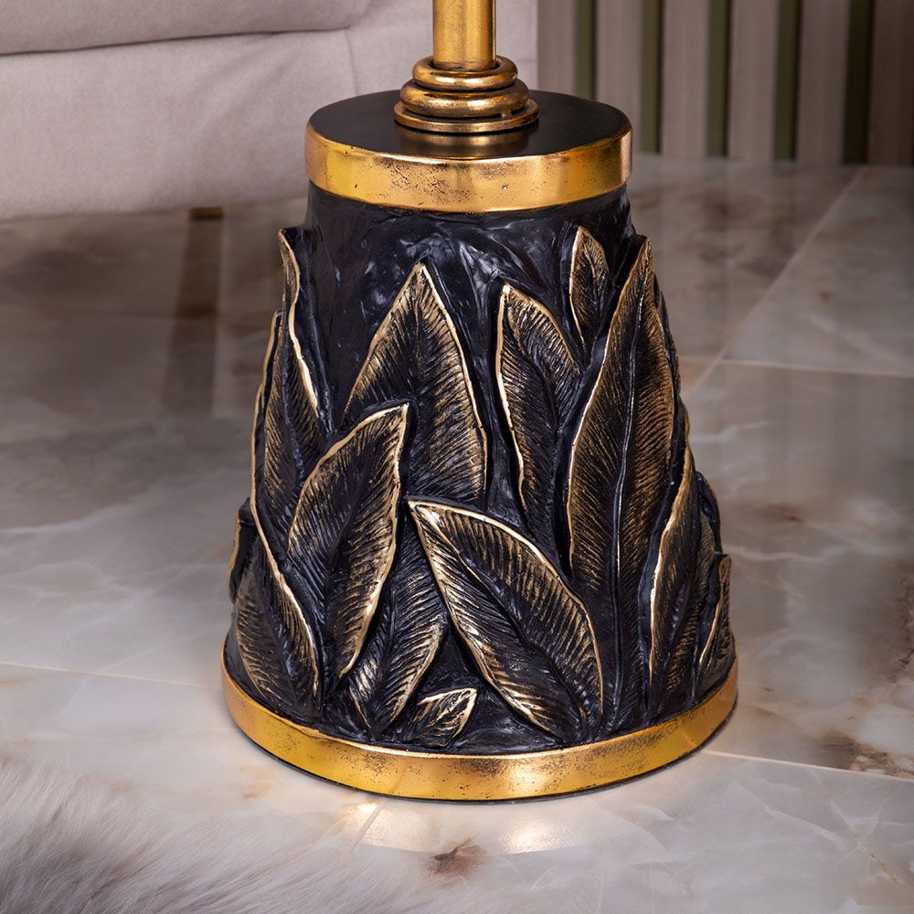 Столик декоративный Арт Leaves Gold Черный