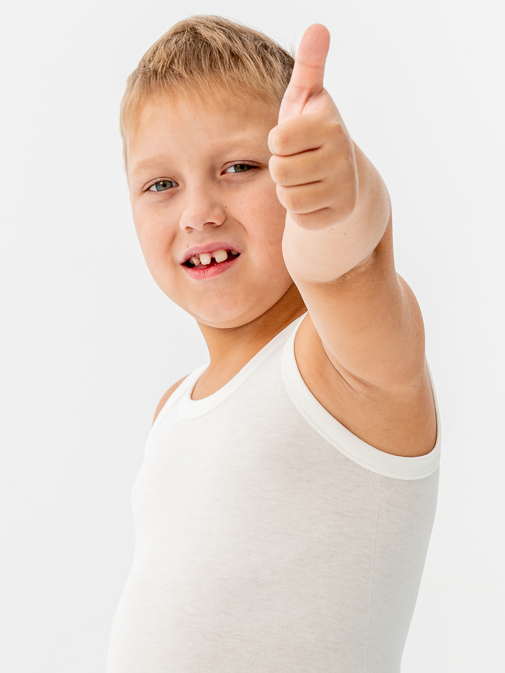 Майка детская термо унисекс белый