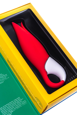 Нереалистичный вибратор Satisfyer Vibes Power Flower, силикон, красный, 18,8 см.