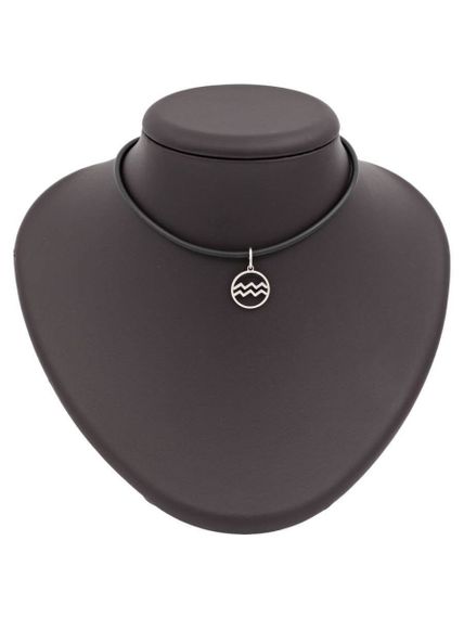 Подвеска Знак зодиака Водолей из серебра на постаменте