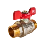 Кран шаровой полнопроходной ROMMER - 3/4" (НР/НР, PN40, ручка-бабочка)