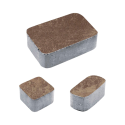 ТРОТУАРНЫЕ ПЛИТЫ КЛАССИКО - Б.1.КО.6 ЛИСТОПАД ГЛАДКИЙ ХАСКИ, КОМПЛЕКТ ИЗ 3 ВИДОВ ПЛИТ