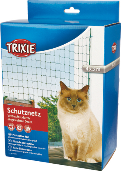 Защитная сетка для животных на балкон, армированная, 4 × 3 м, Trixie