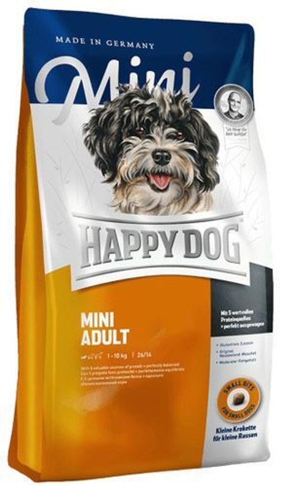 Сухой корм Happy Dog Adult Mini для взрослых собак малых пород 4 кг