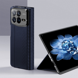 Чехол синего цвета с премиальной искусственной кожи от Dux Ducis для Xiaomi Mix Fold 4, серия Bril Series Case