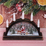 Сувенир с подсветкой «Сказочные гости со свечами» 15,5*4*9,5 см