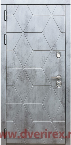 Входная металлическая дверь Рекс 28 Бетон темный / ФЛ-39 Силк сноу (белый, матовый без текстуры)