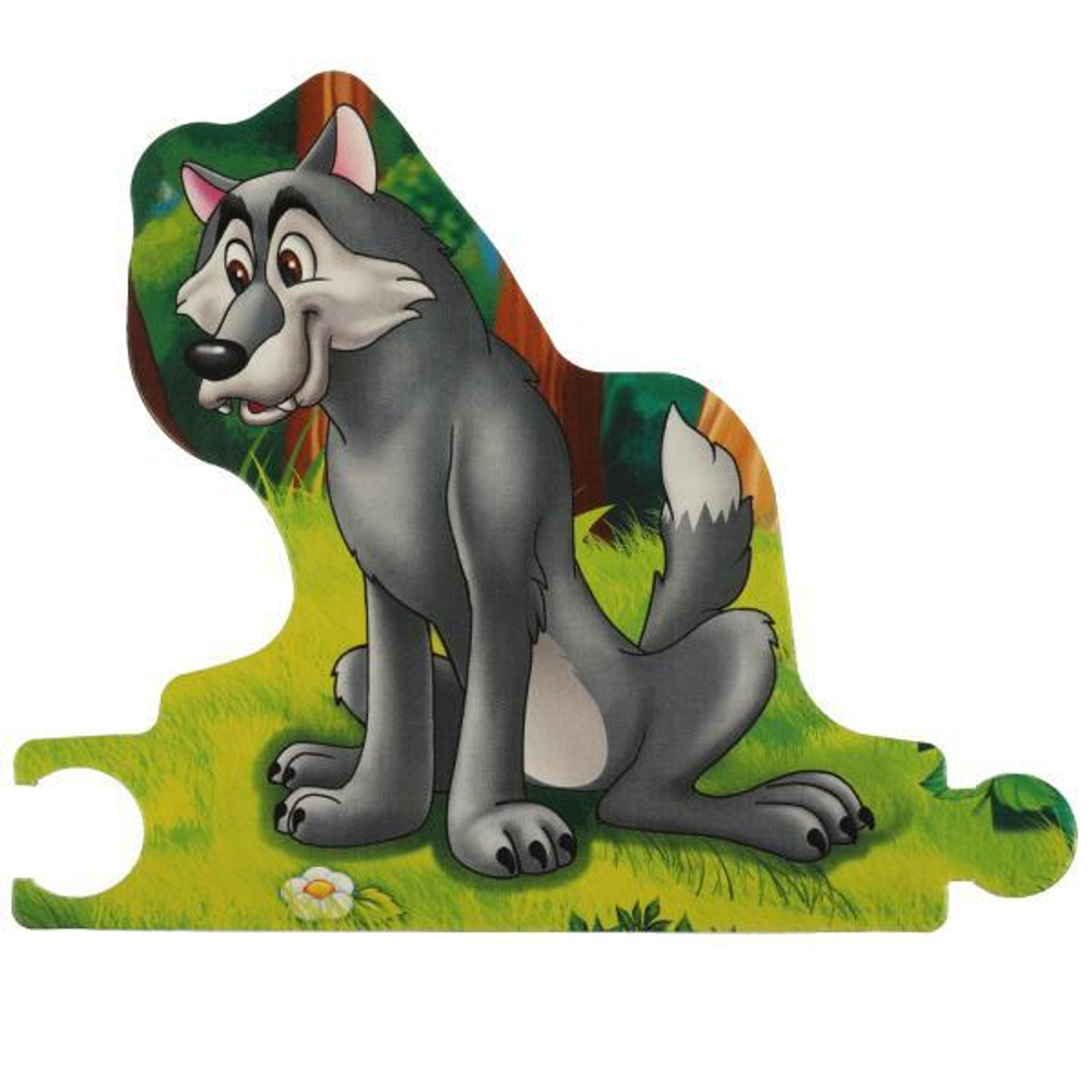 315801/Красная Шапочка. Книга с 6 пазлами в виде цепочки. 160х160 мм. 12 картонных страниц. Умка/1