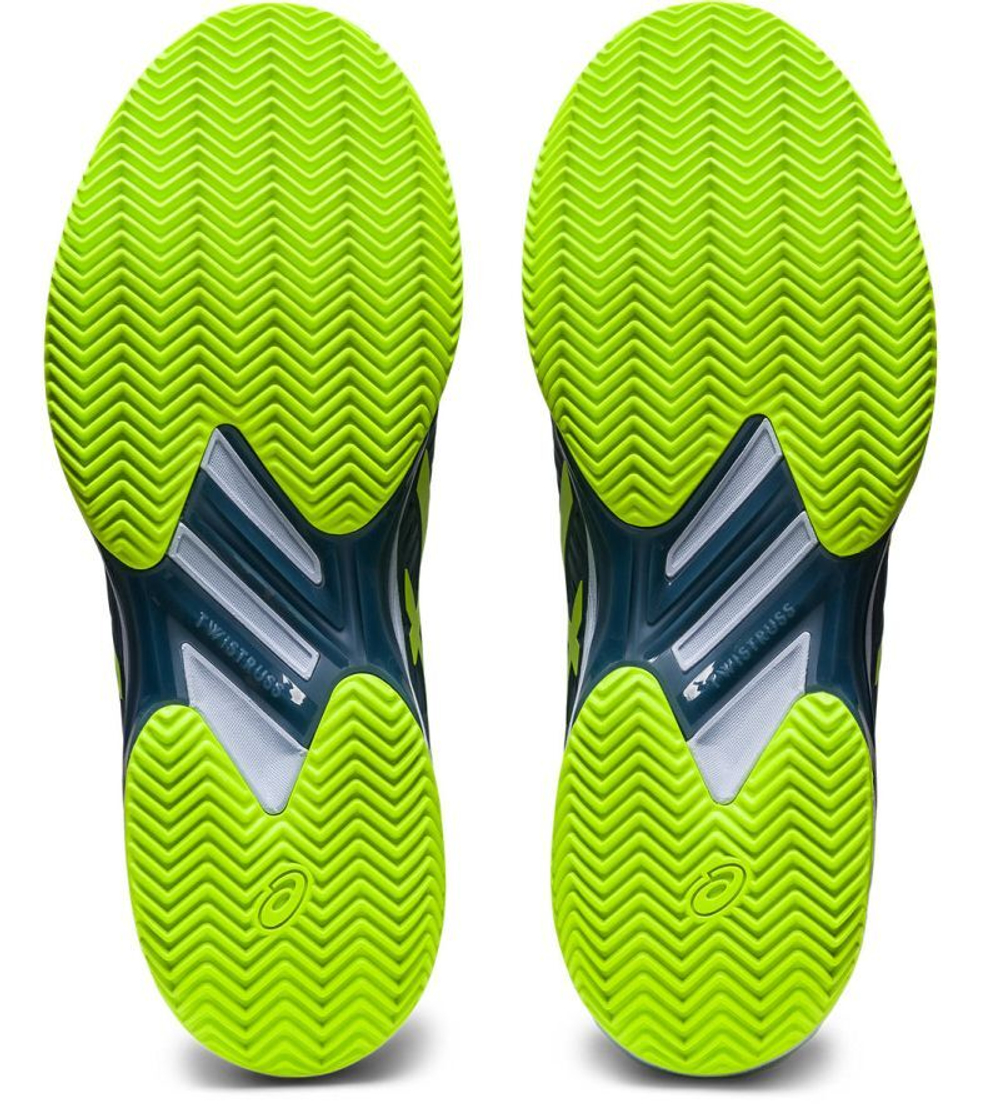 Мужские кроссовки теннисные Asics Solution Speed FF 2 Clay - steel  blue/hazard green - купить по выгодной цене | Теннисный магазин  tennis-store.ru