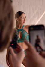 Бюстгальтер Emerald Abyss Soft bralette Zielony Bella Misteria