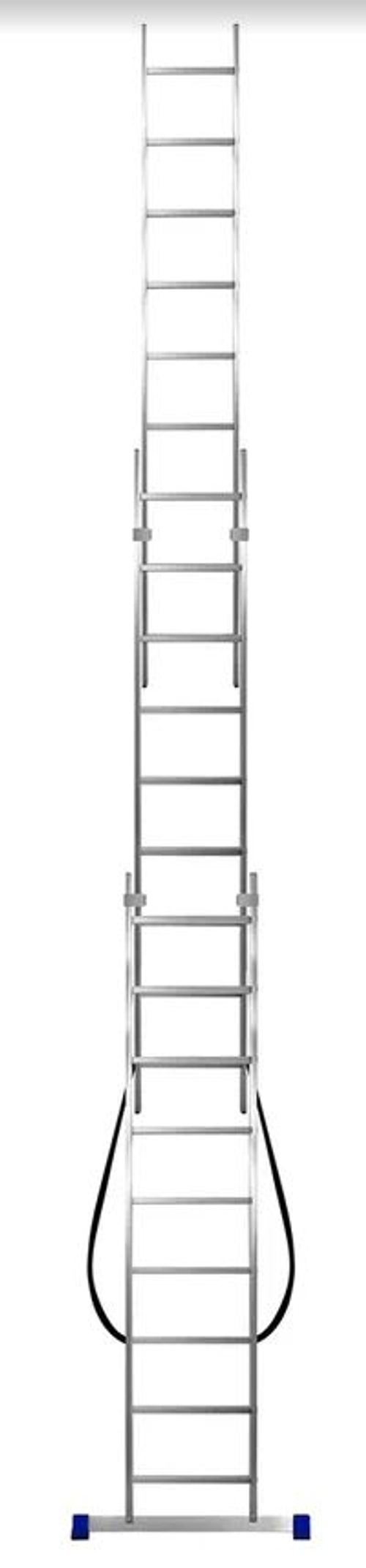Лестница алюмин.  3секц*  9ступеней (2,56м-4,24м-5,88м) / МОНТАЖНИК