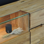 Тумба под телевизор Паво из дуба с подсветкой 180х42х50