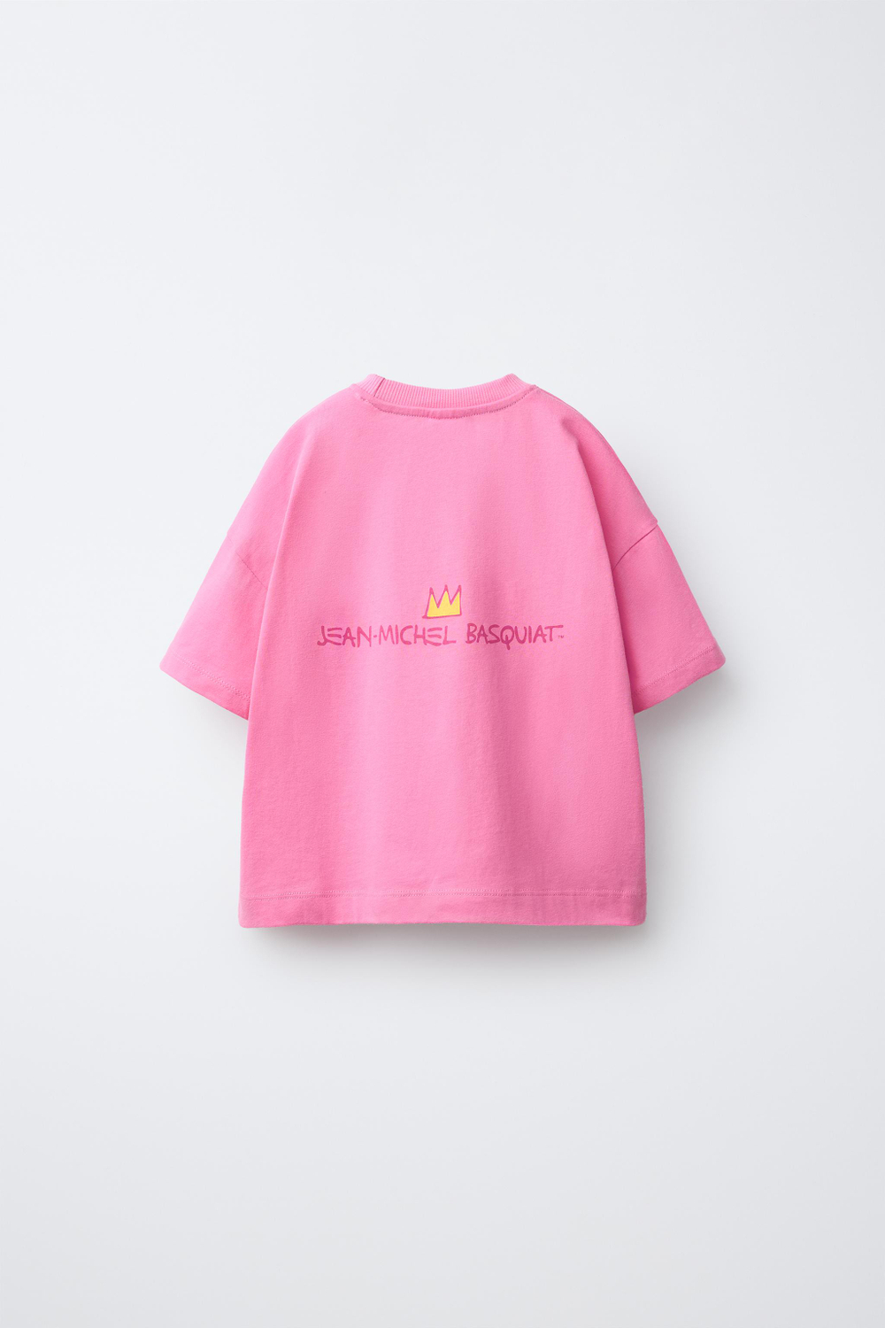 ZARA ФУТБОЛКА BASQUIAT®, РОЗОВЫЙ