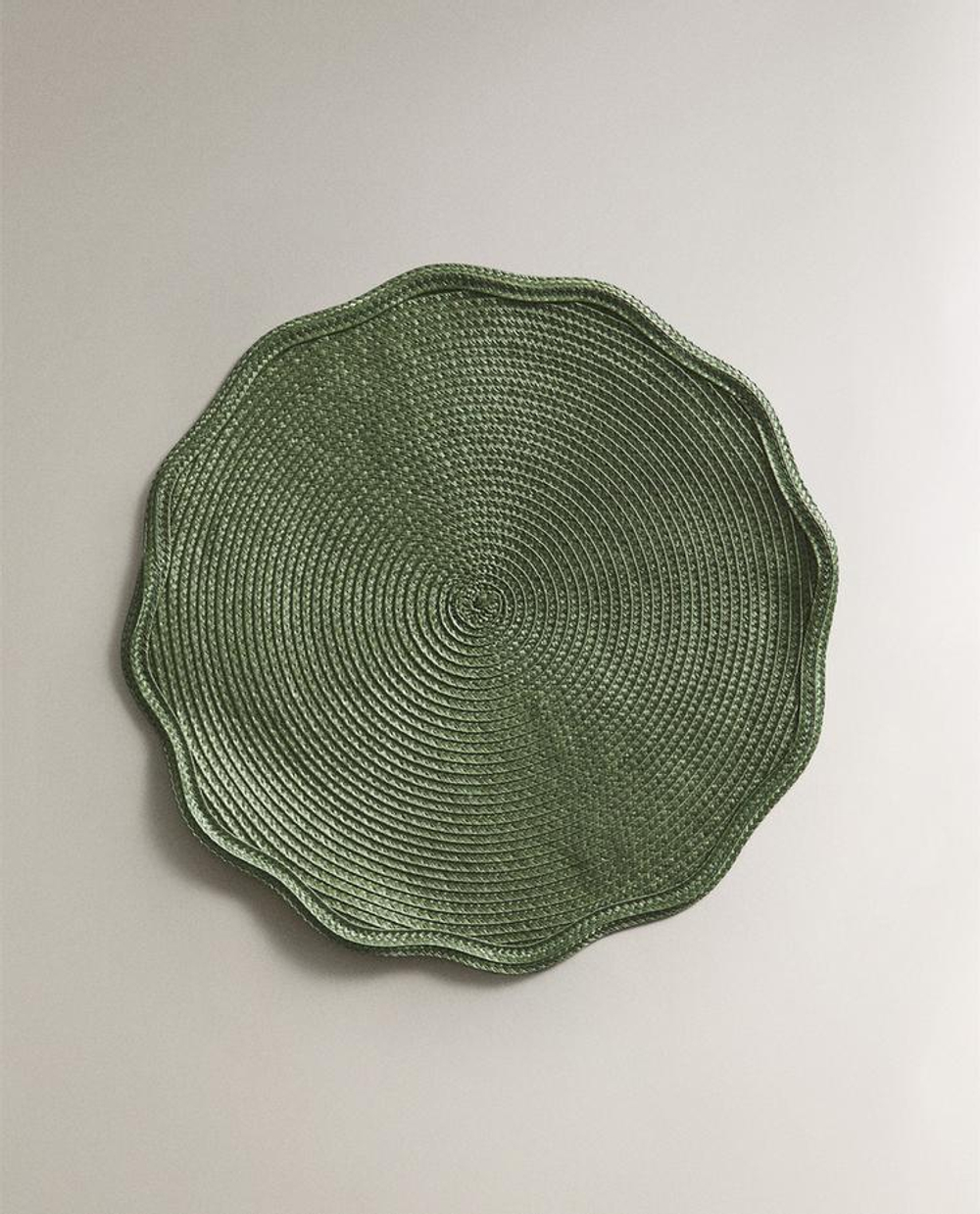 ZARA HOME ПОДСТАВКА ПОД СТОЛОВЫЕ ПРИБОРЫ С КРУЖЕВНЫМ УЗОРОМ (2 ШТ.), ЗЕЛЕНЫЙ