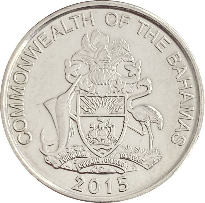 5 центов 2015 Багамские острова XF-AU