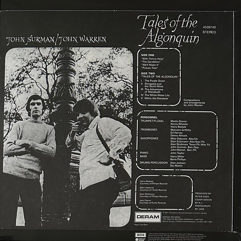 John Surman / John Warren ‎– Tales Of The Algonquin (Европа 2023г.)