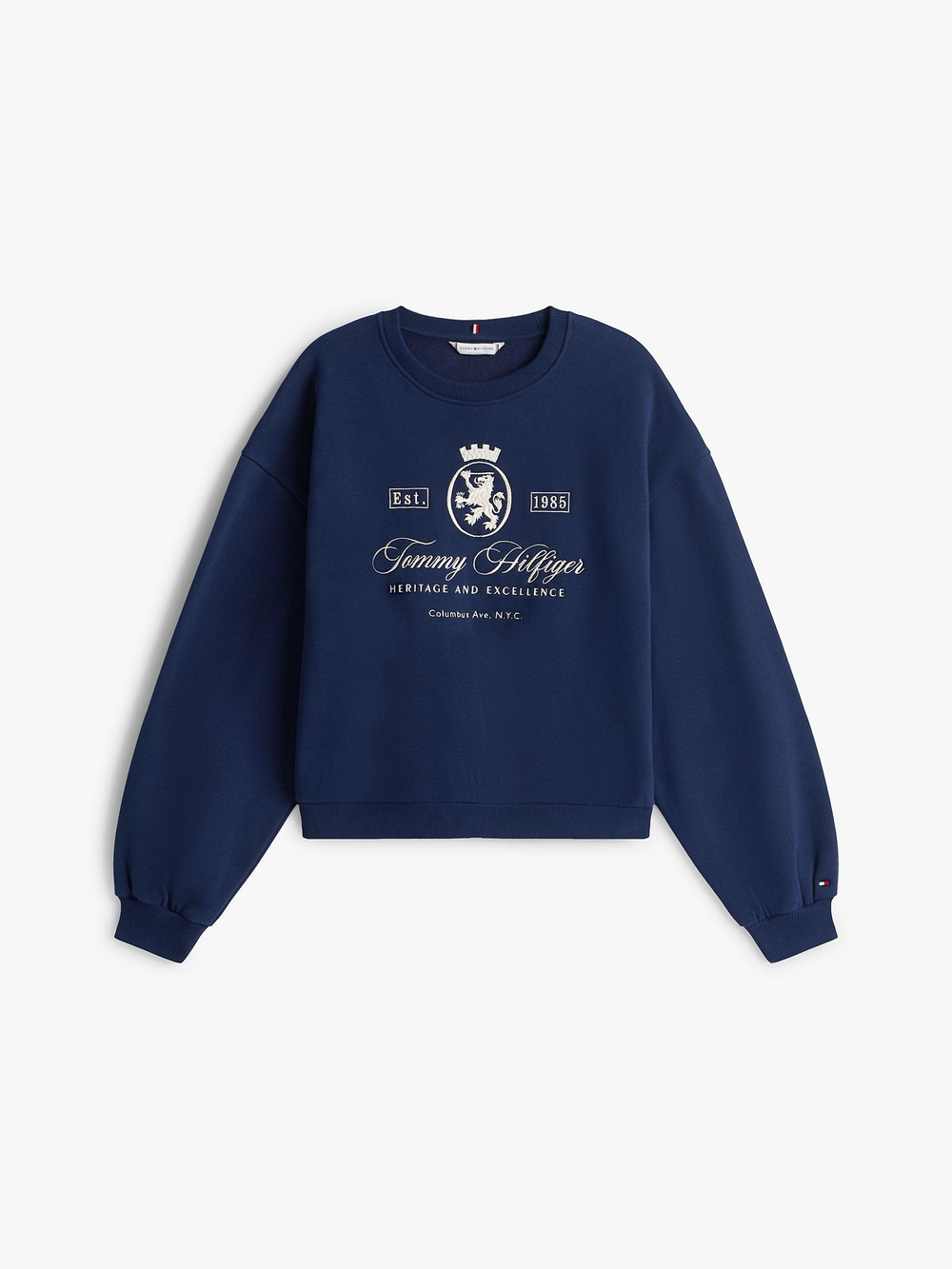 Свитшот Tommy Hilfiger Embroidered Script Crest Logo Sweatshirt Dark Blue