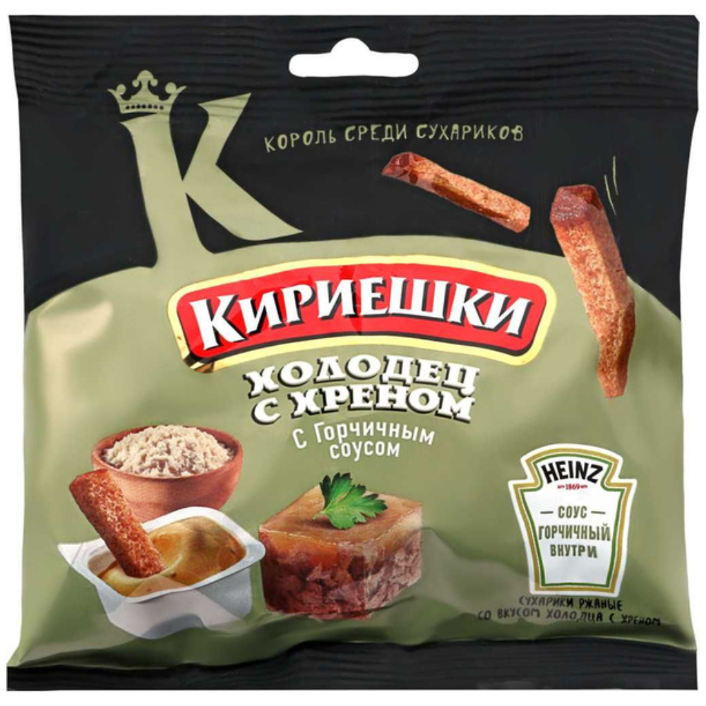 Кириешки Heinzn+соус Холодец с хреном 60 гр