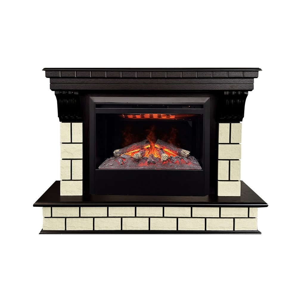 Электрокамин RealFlame Castle 26 AO античный дуб с очагом 3D Helios 26 SBG