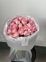 Букет из 21 нежно-розовых пионовидных тюльпанов