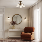 Классическая люстра со стеклянными плафонами 60106/5 античная бронза