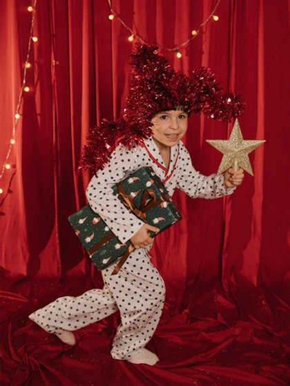 Пижама с воротником Mjölk Green Stars