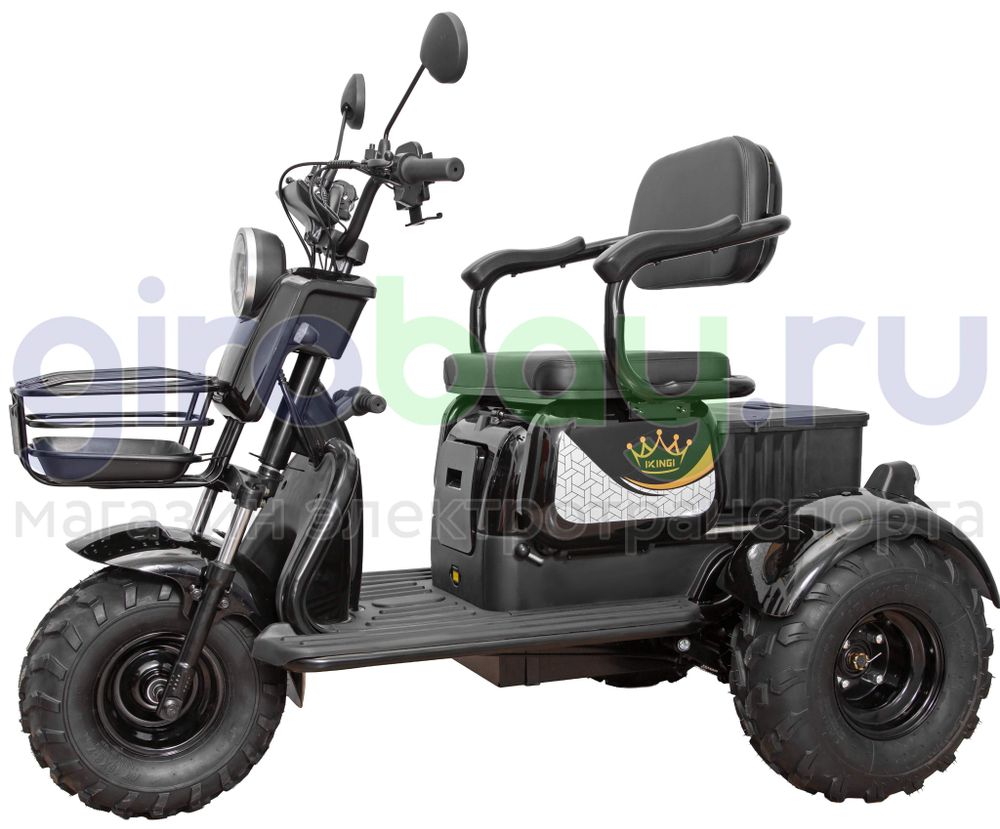 Электротрицикл IKINGI T3 Pro MAX 1000W (60V/30Ah) - Чёрный фото №4