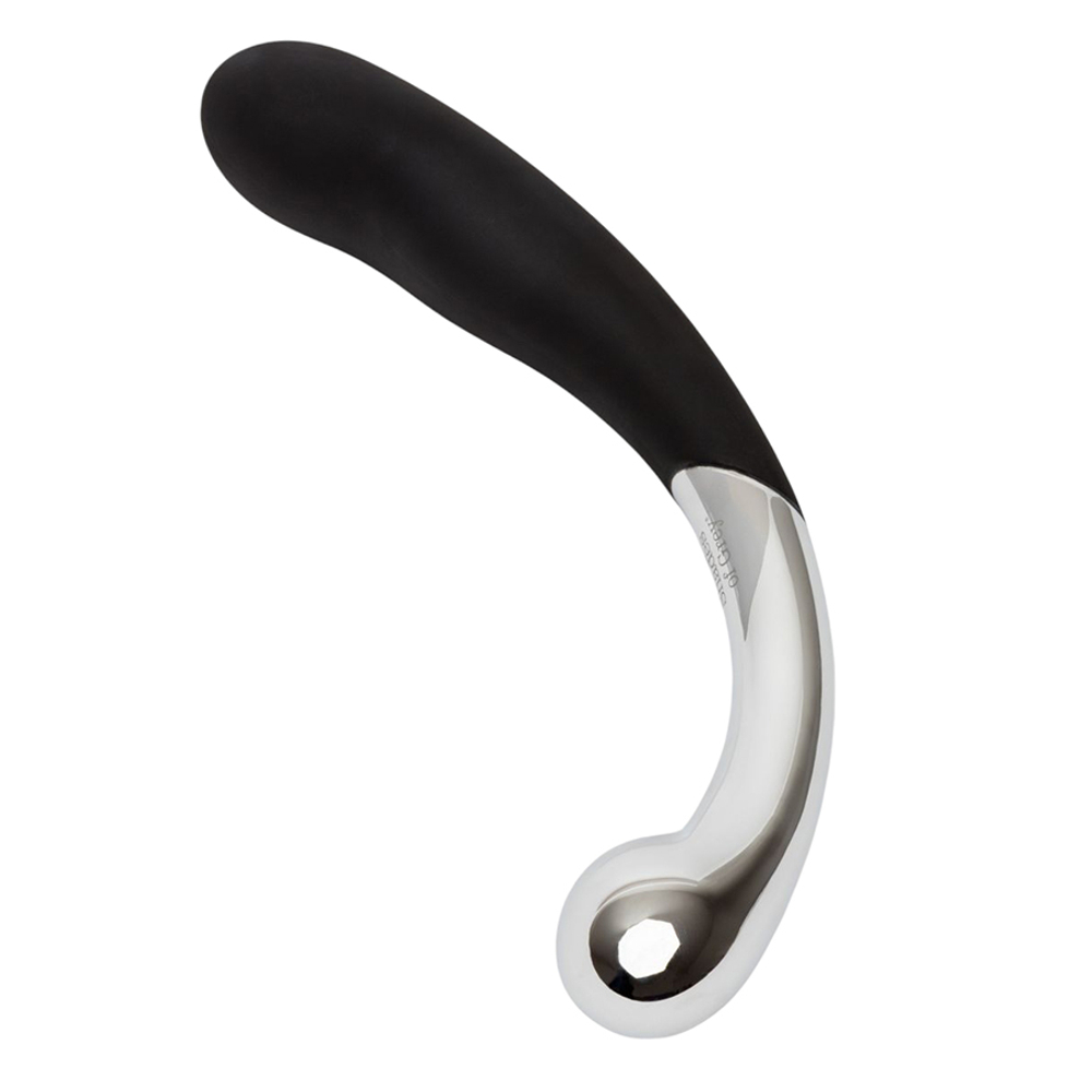 Двусторонний фаллоимитатор 22см металл + силикон Fifty Shades of Grey Sweet Pressure Dark Steel and Silicone Double-Ended Dildo