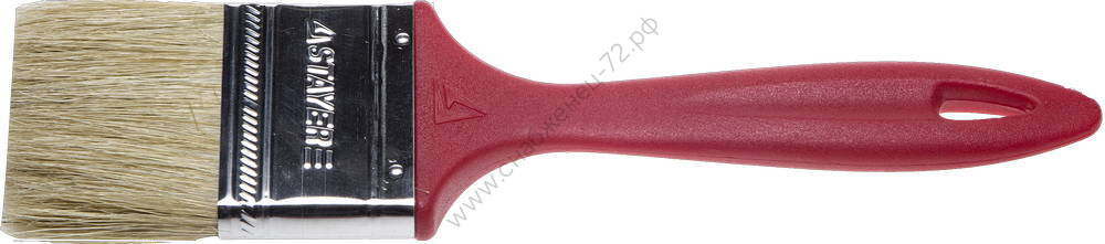 STAYER UNIVERSAL-EURO 63 мм, 2,5″ светлая натуральная щетина, пластмассовая ручка, Плоская кисть (0108-63)