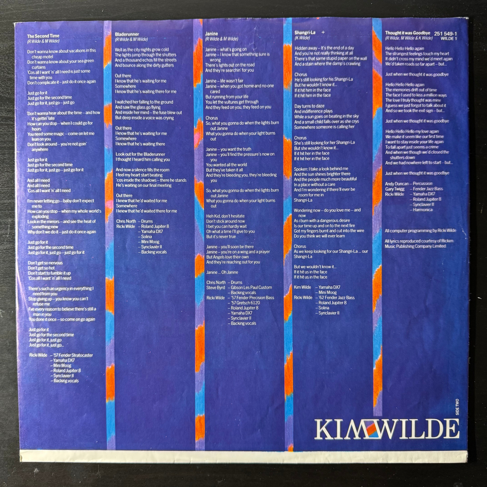 Kim Wilde ‎– Teases & Dares (Германия 1984г.)