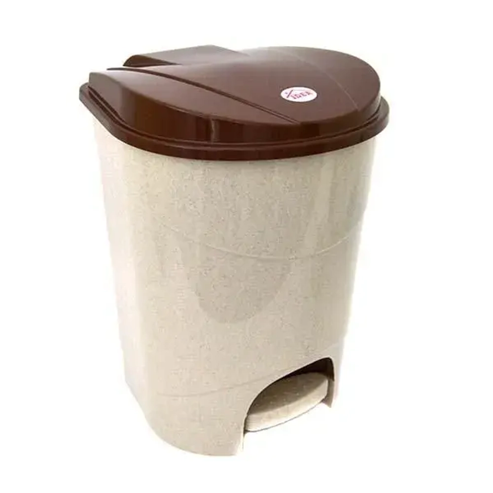 Контейнер для мусора с педалью 19л Беж.мрамор 0,384,297х0,302м