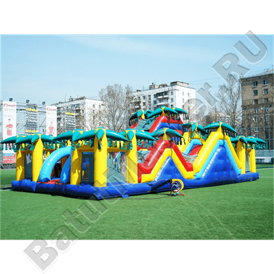 Надувная полоса препятствий "Супер - джунгли"