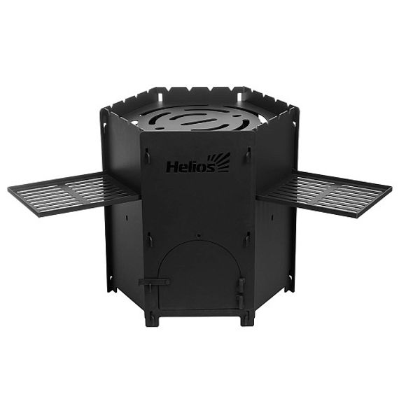 Печь под казан сборная ПКM-02С, дверца, столики, ст.3 мм, терм.покрытие, сумка (T-HS-PKM-02S) Helios