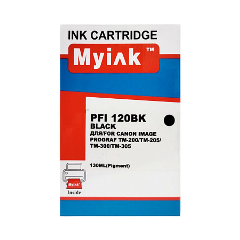 Картридж для CANON  PFI-120Bk TM-200/205/300/305 Black (130ml, Pigment)  MyInk