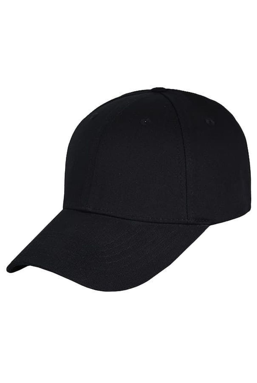 Черная классическая бейсболка фото спереди