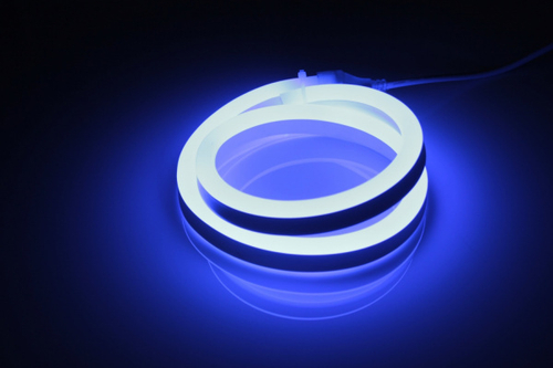 Гибкий неон SMD светодиод LM-220V-2835-120P-big size-B, синий, 12х25мм, 1метр,