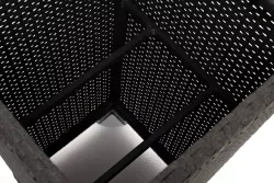 "Капучино" кашпо для цветов плетеное из искусственного ротанга, цвет графит