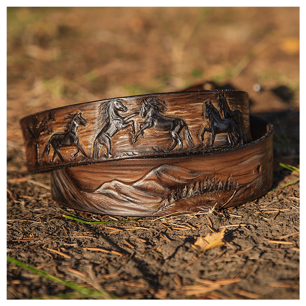 Кожаный ремень «Вороной»