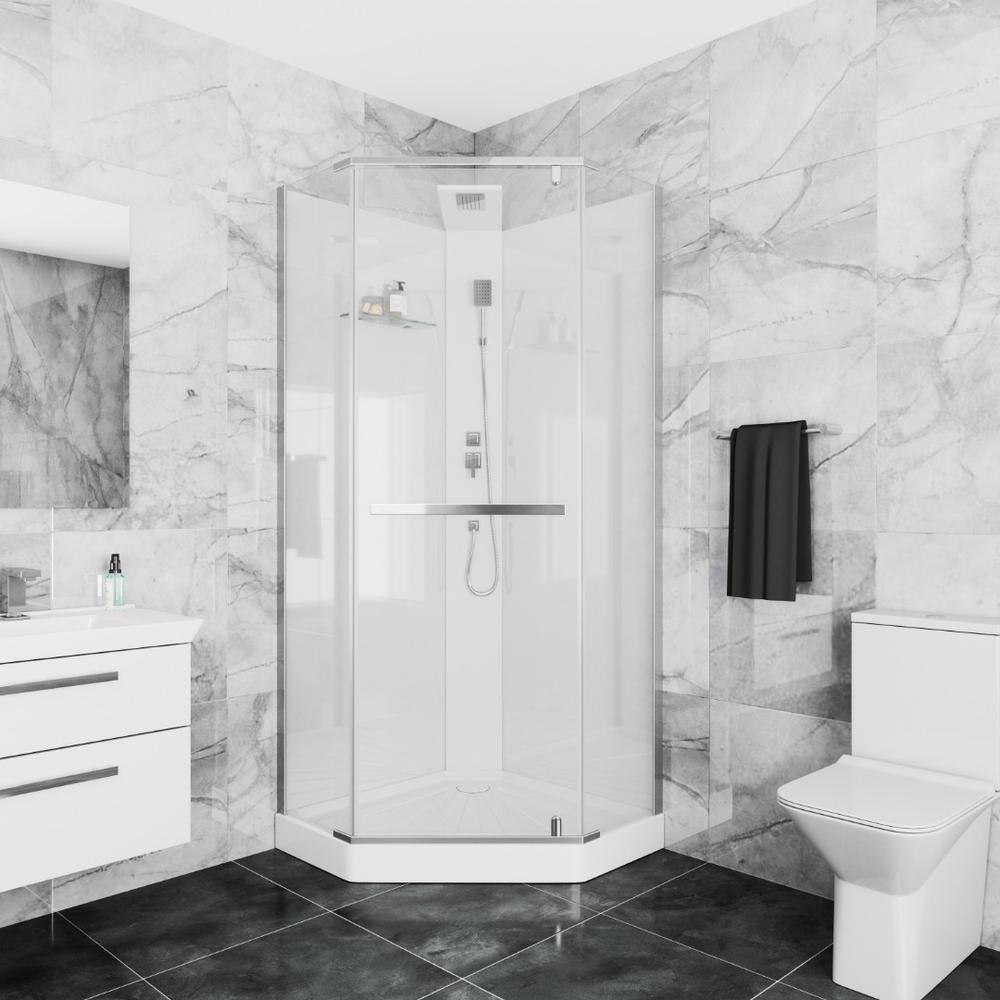 Душевая кабина Ceruttispa (ЧеруттиСпа) CHIKA901T, с низким поддоном, 90x90x225