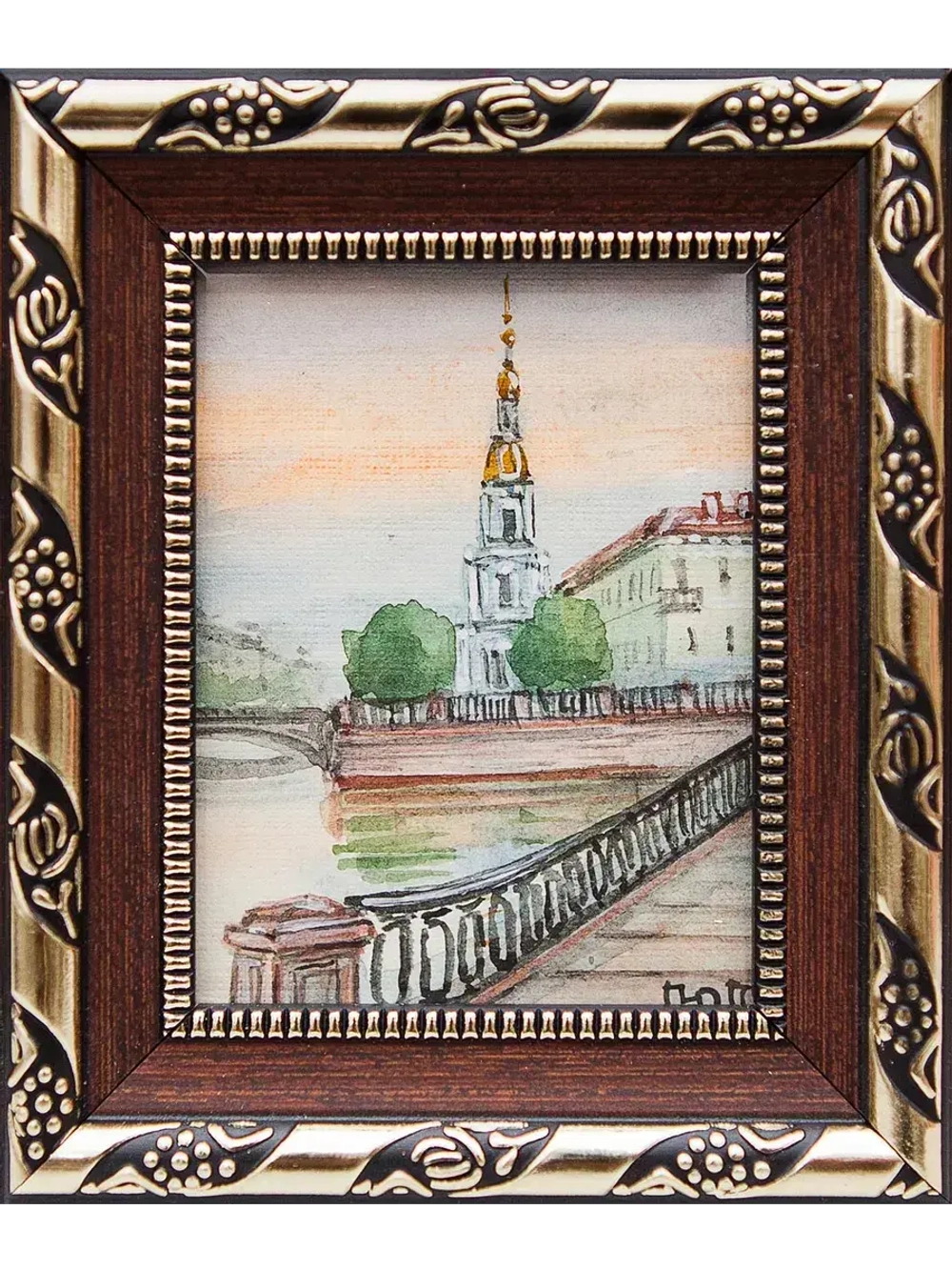 Картина акварелью "Виды СПб" Лопухова
