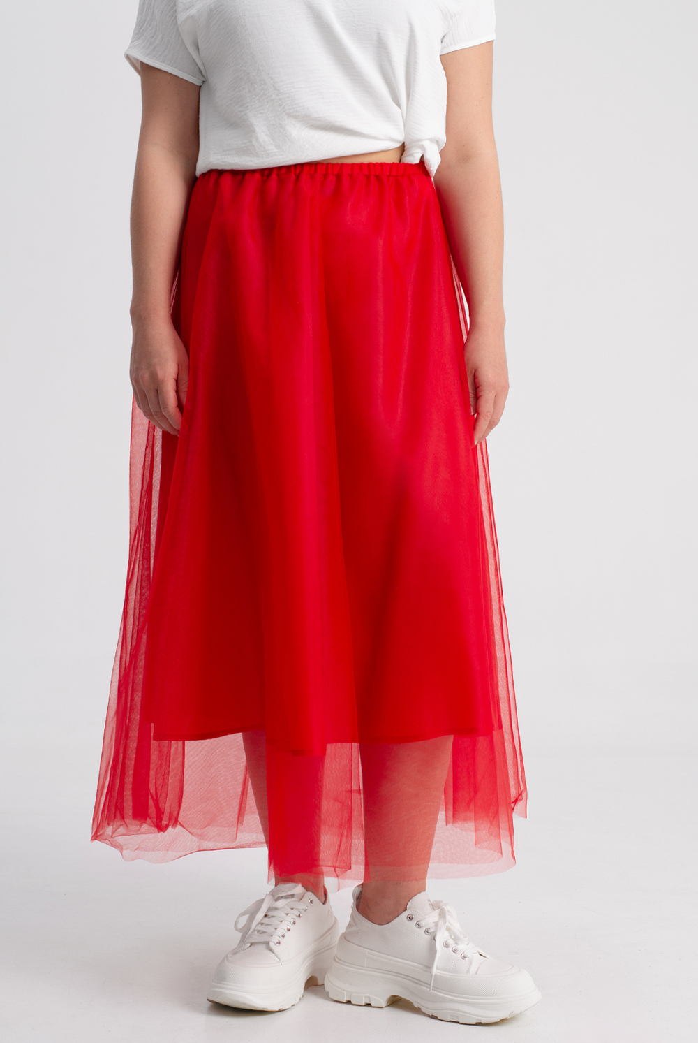 Юбка женская 4038зп, красный #60Кр014038зп