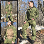 Универсальный демисезонный костюм Бушкрафт в камуфляжной расцветке.