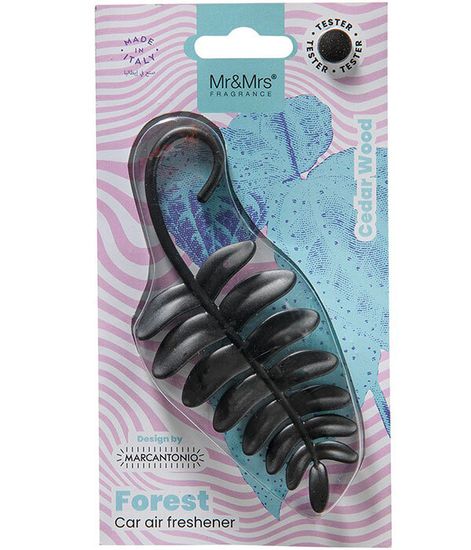 Аромадекор для автомобиля и дома FOREST FERN ЛИСТИК (кедр) в блистере, Mr&Mrs Fragrance