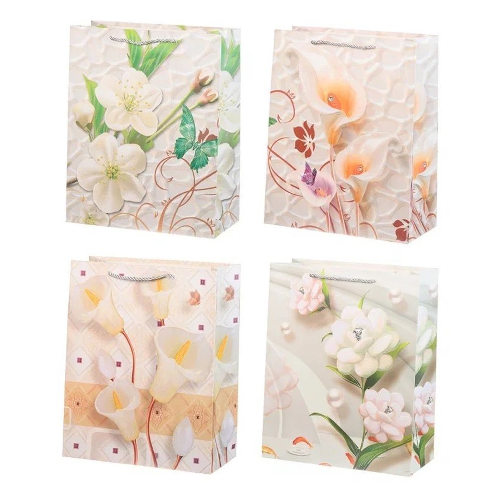 Подарочный пакет Basir, серия &quot;Цветы&quot;, 18*23*10 см, ассорти