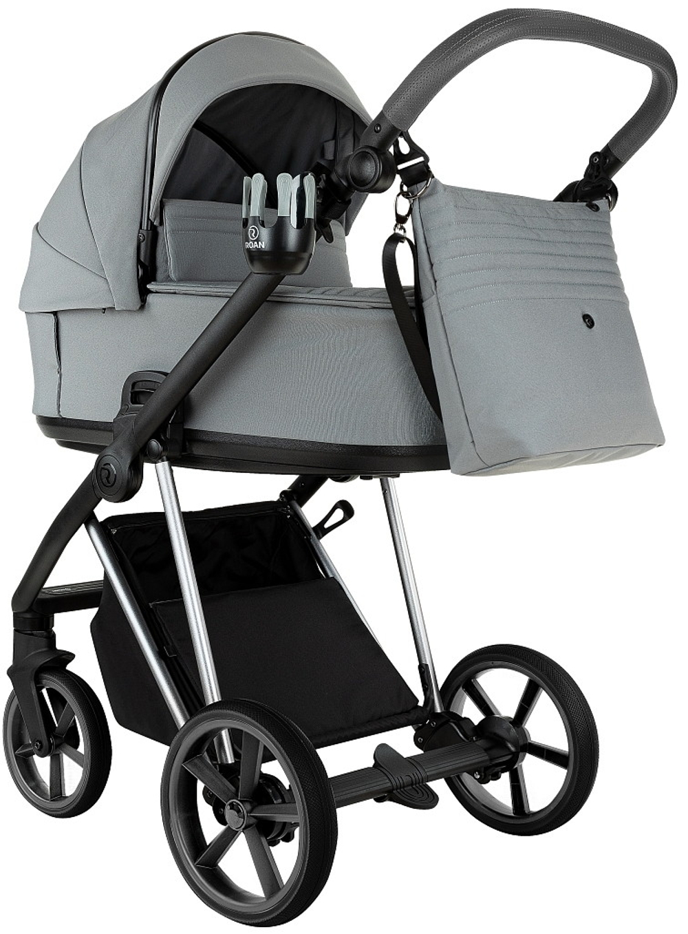 Детская коляска Roan Sol Vintage Luxury 2.0 3 в 1 с автокреслом Pituso Santiso Pro VIN 01/BT Blue Tea/Blue Tea/руч.Grey/к.Grey