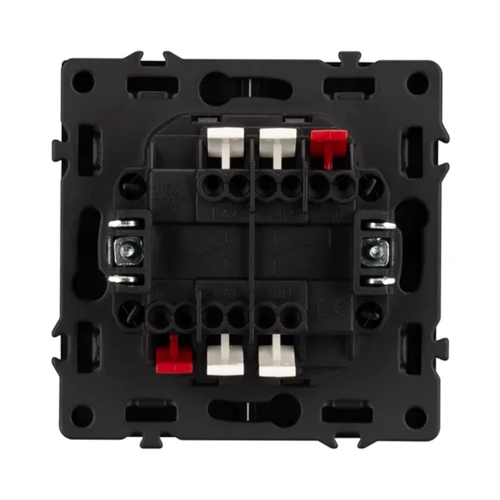 Механизм выключателя двухклавишный проходной SWT-NOBE-MKP2-SFPL-GR (230V, 10A) (Arlight, -) 054257