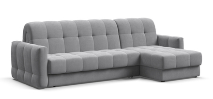 Угловой диван Босс Слип 160 Велюр Монолит сталь