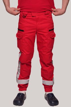 Брюки-джоггеры демисезонные мужские Скорая помощь MedicLine цв. Красный