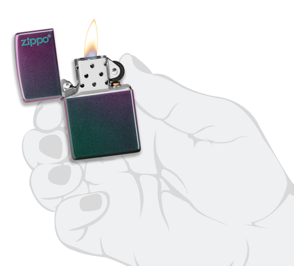 Зажигалка фиолетовая с логотипом Iridescent ZIPPO 49146ZL